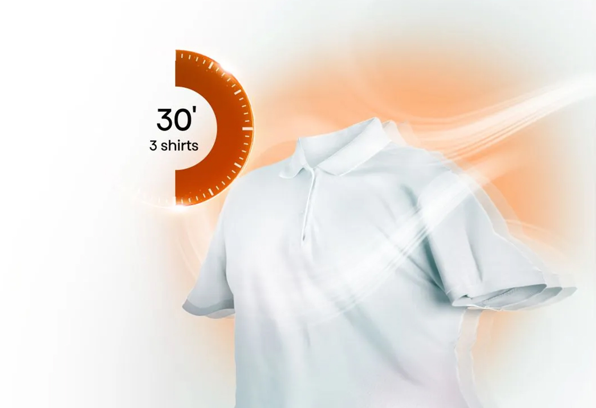 Απεικονίζεται ρούχο και δίπλα εικονίδιο που δηλώνει 